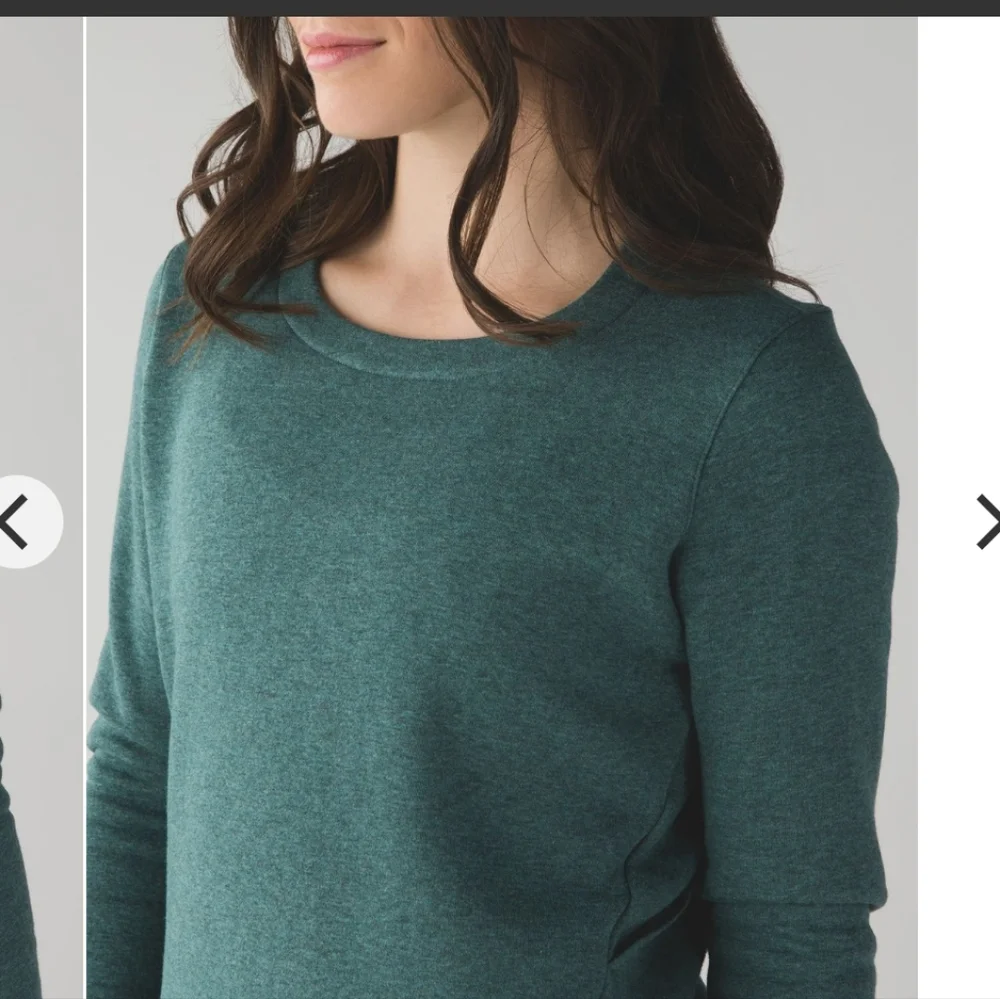 Lululemon &go Endeavor Long Sleeve Heathered Deep Green - Picture 4 of 12